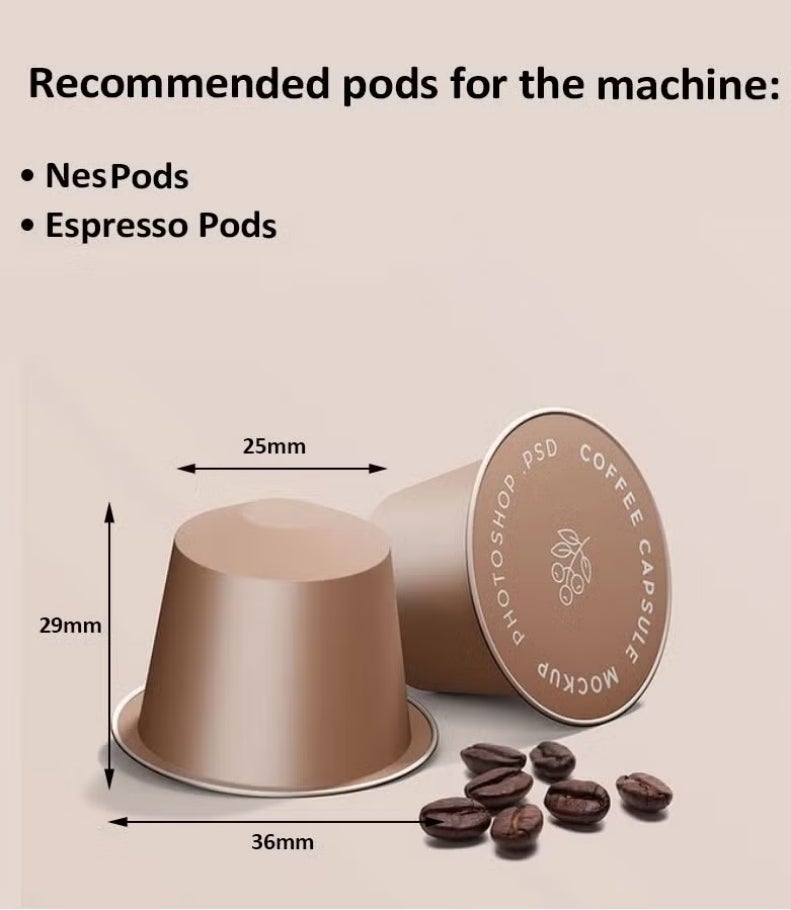 سوكاني ماكينة قهوة 3 في 1 متعددة الكبسولات، ماكينة نسبريسو أوتوماتيكية بقوة 1400 واط، لون أسود - Image 4